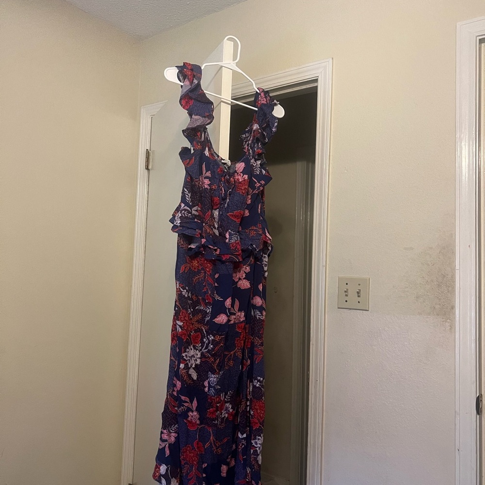 Sofia by Sofia Vergara Floral Midi Dress - Blue and Red